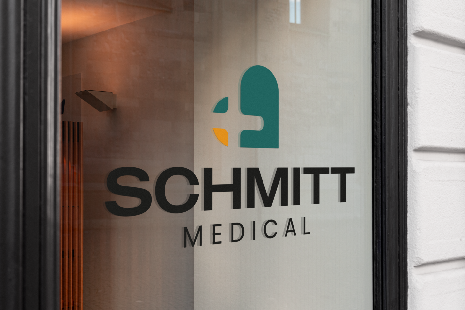 Logodesign aus Köln "Schmitt Medical" Fenster Aufkleber